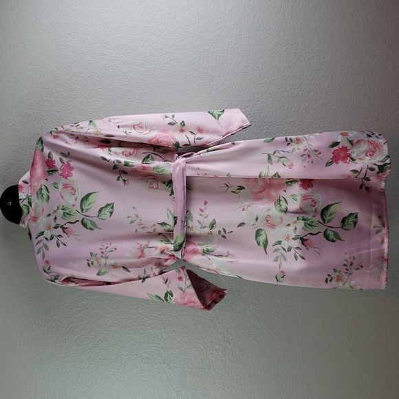 Soho Apparel | Women's Floral Self-Tie Robe Sz M - Picture 6 of 9